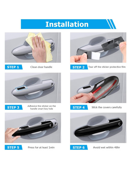 Cubierta de Manija de Puerta DLOVEG para Toyota Rav4/Highlander 2020-2025