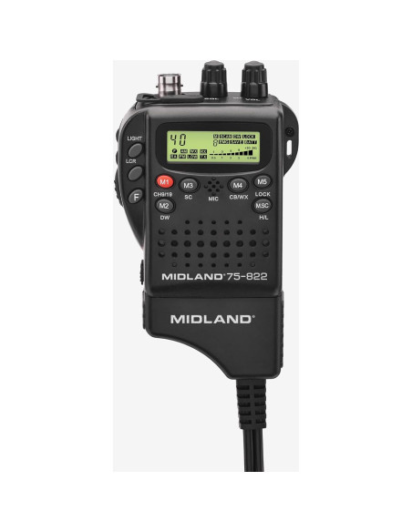 Radio CB portátil Midland 75-822 con 40 canales y NOAA