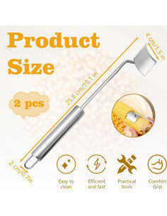 Pelador de Maíz Acero Inoxidable Betinyar 2 Piezas 25.7 cm 2