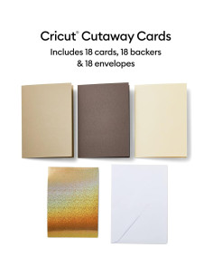 Cricut Cutaway Cards Neutros 18 unidades con sobres 2