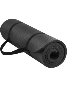 Alfombrilla de Yoga Fitvids Antidesgarro 1.27 cm Negra 2