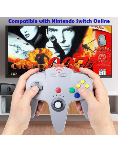 Controlador Inalámbrico N64 SAFFUN USB Recargable Negro