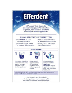 Tabletas de Limpieza Profunda Efferdent para Aparatos Dentales - 126 Unidades 2