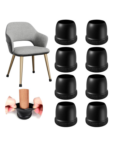 24 Protectores de Patas de Silla GAGUIUP Silicona y Fieltro