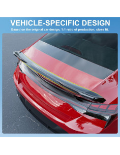 Alerón Trasero Xipoo Compatible con Elantra 2021-2025 Negro Brillante 2