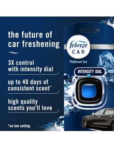 Ambientador de Auto Febreze Clip Ventilación Hielo Platino 4 Pzas 2