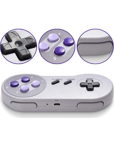 Controlador Inalámbrico USB SNES Suily - 2 Paquete, 2.4GHz
