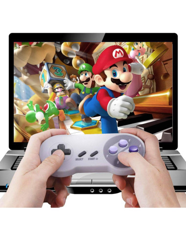 Controlador Inalámbrico USB SNES Suily - 2 Paquete, 2.4GHz