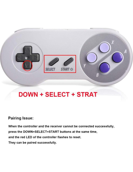 Controlador Inalámbrico USB SNES Suily - 2 Paquete, 2.4GHz