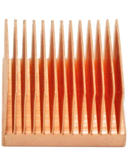 Disipador de Calor de Cobre Puro 20x20x11mm - 2 Piezas