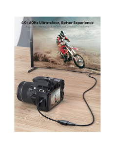 Cable Micro HDMI a HDMI 0.15m CableCreation 4K 60Hz 2