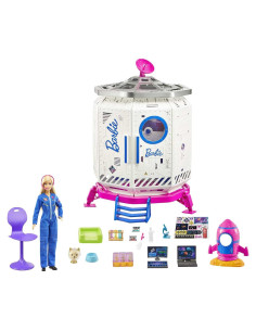 Juego de Estación Espacial Barbie Space Discovery con Muñeca y Accesorios