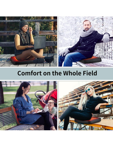 Cojín de Asiento de Estadio MZQLN con Masaje Calentado y Bolsillos