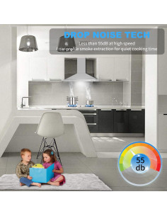 Campana Extractora de Pared Tieasy 91 cm Acero Inoxidable 450 CFM 2