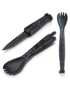 Cuchara Tenedor Cuchillo Táctico Maxam SKSPORK 3 en 1