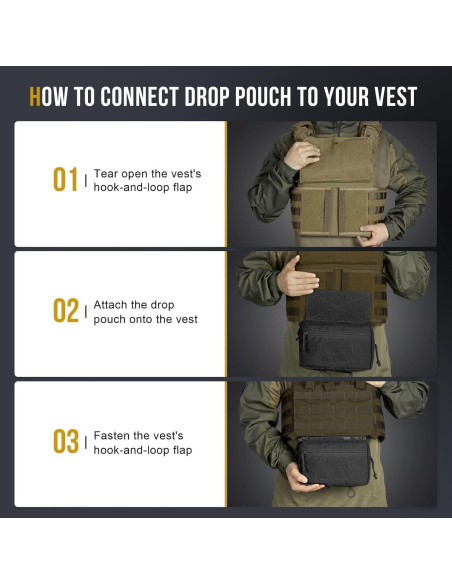 Bolsa Dangler Táctica OneTigris para Chaleco - Nylon 500D