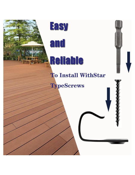 Clips de Inicio para Decking RUIVEO, 50 Pcs Acero Inoxidable