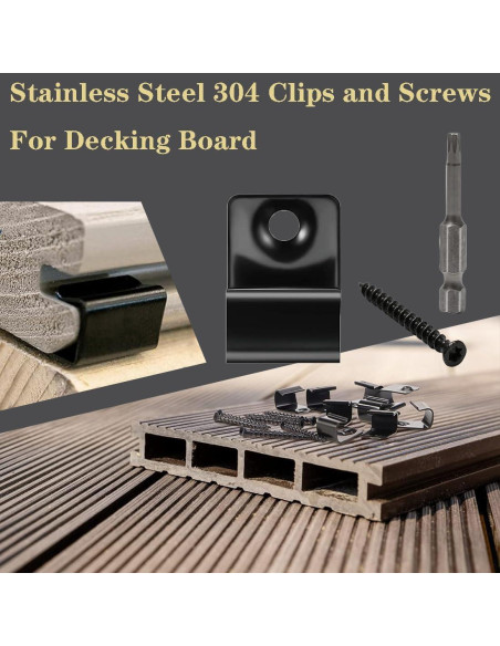 Clips de Inicio para Decking RUIVEO, 50 Pcs Acero Inoxidable