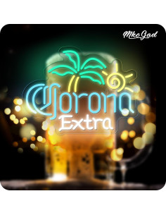 Letrero de Neón Cerveza Corona Extra MkoGad 42x32cm LED 2