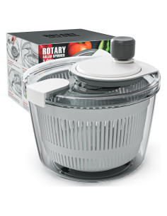 Centrifugadora de Ensalada Cambom 3Qt Blanca, Lava y Seca Verduras