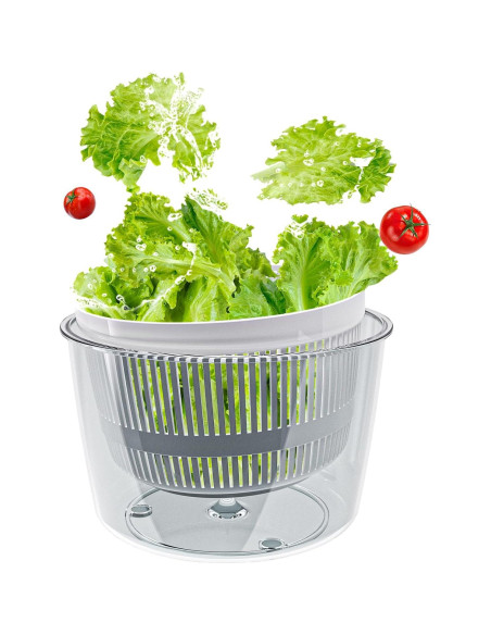 Centrifugadora de Ensalada Cambom 3Qt Blanca, Lava y Seca Verduras