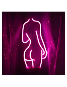 Luz de Neón Sexy Dama de Espalda ENUOLI 20.1x41.4cm Rosa