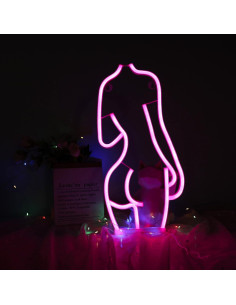 Luz de Neón Sexy Dama de Espalda ENUOLI 20.1x41.4cm Rosa 2