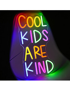 Letrero Neón LED Xixkilly 'Los Niños Geniales Son Amables' 41.91x22.95cm 2