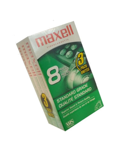 Cintas de Video Maxell T160 Grado Estándar - Paquete de 3