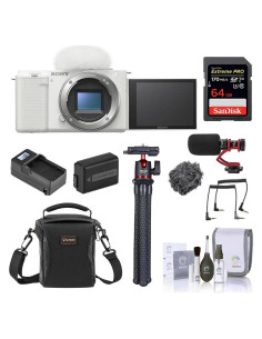 Cámara Sony ZV-E10 Sin Espejo Blanca + Accesorios Vlogging