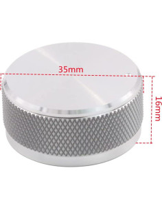 Perilla de Aluminio Szliyands 35x16mm Anodizada Plata 2