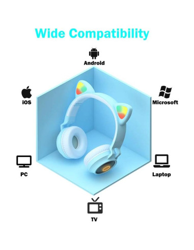 Auriculares Bluetooth Viwind para Niños Azul, Sonido Estéreo