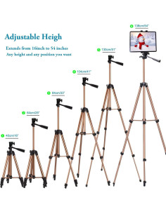 Soporte de Trípode Peastrex para iPad y iPhone 54" Ajustable 2