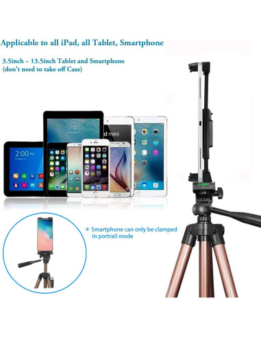 Soporte de Trípode Peastrex para iPad y iPhone 54" Ajustable
