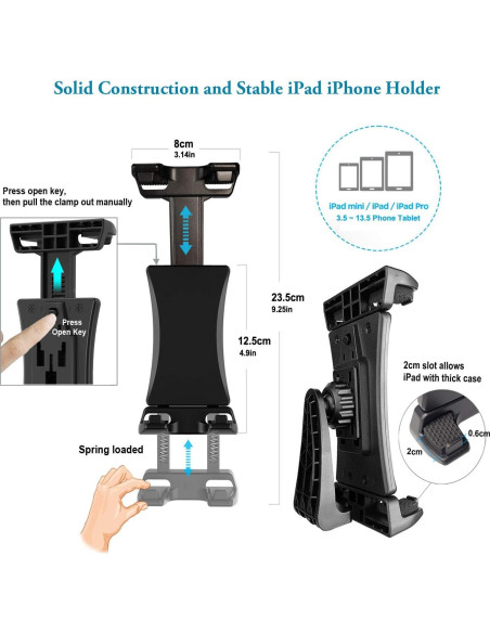 Soporte de Trípode Peastrex para iPad y iPhone 54" Ajustable