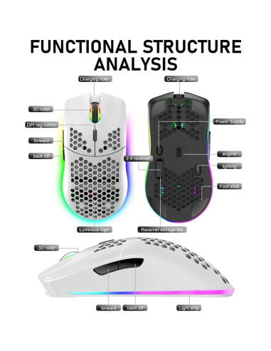 Teclado Mecánico Inalámbrico LexonElec AK33 82 Teclas RGB