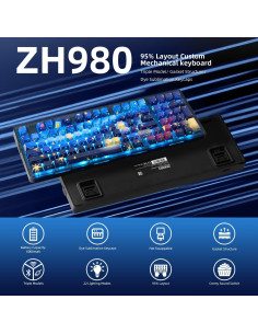 Teclado Mecánico Inalámbrico ZORNHER ZH980 95% RGB PBT 2
