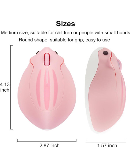 Ratón Inalámbrico Silencioso CHUYI Rosa 1200DPI Mini Hámster