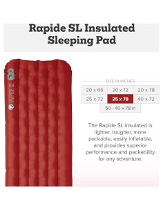 Colchón Inflable Aislado Big Agnes Rapide SL 25x198 cm Naranja 2