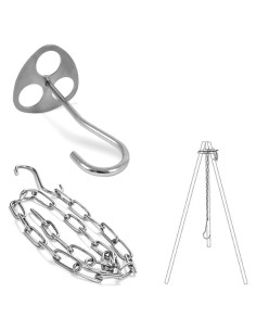 Tablero de trípode para camping Lrcipru - Acero inoxidable