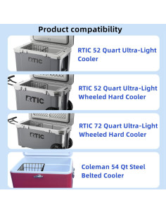 Cesta de Aluminio YJNAUPAI para Enfriadores RTIC 52QT y 72QT 2