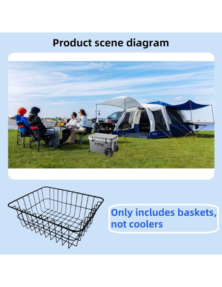 Cesta de Aluminio YJNAUPAI para Enfriadores RTIC 52QT y 72QT