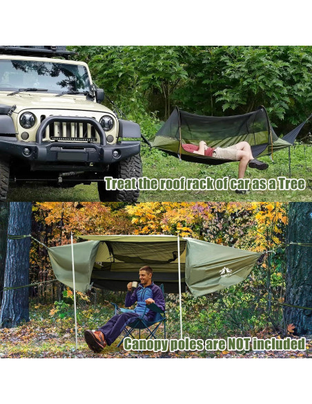 Tienda de Hamaca Lay Flat Night Cat con Red Antimosquitos 440LBS Tienda de Hamaca Lay Flat Night Cat con Red Antimosquitos 440LBS