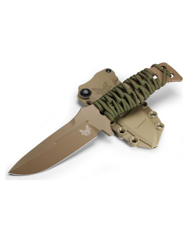 Cuchillo Táctico Benchmade Adamas 375 Paracord OD Tierra Plana