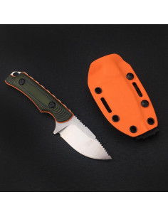 Cuchillo de Caza HUAAO 16.1 cm Hoja Fija con Funda Kydex 2