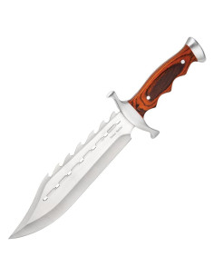 Cuchillo Bowie Timber Rattler con Púas 24.13 cm y Funda