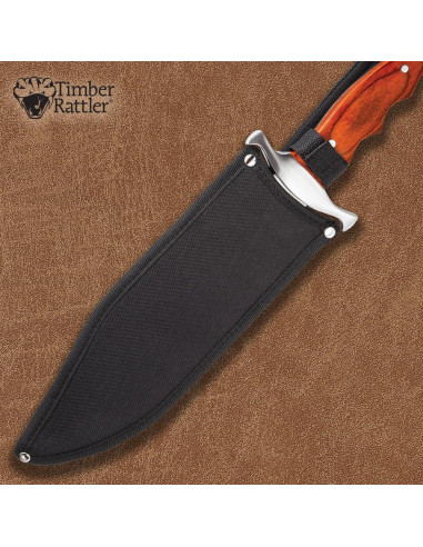 Cuchillo Bowie Timber Rattler con Púas 24.13 cm y Funda