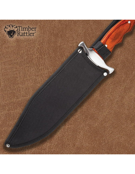 Cuchillo Bowie Timber Rattler con Púas 24.13 cm y Funda