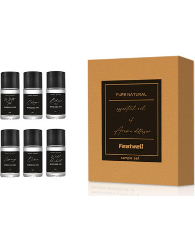 Ambientador de Auto Featwell con 6 Aceites Esenciales 10ml