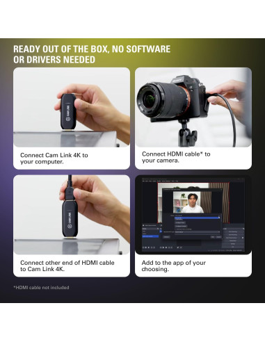 Elgato Cam Link 4K - Captura Externa HDMI a USB 3.0